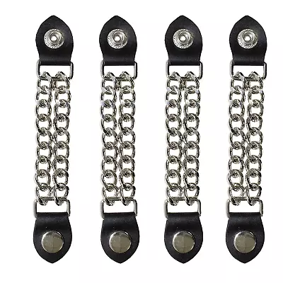 4 Pc 6 1/2 Inch Motorcycle Vest Extenders Biker Plain • $23.95