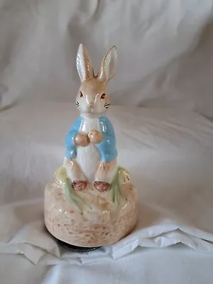 Schmid - (beatrix Potter)  Peter Cottontail  Revolving Musical Fig. - V/g/u/cond • £19.99