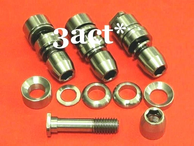 $29 • Buy 4 Set Titanium / Ti Mtn / Road Brake V-Brake Pad Bolt, Nut, Washer Front & Rear