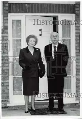 1990 Press Photo Former Prime Minister Margaret Thatcher & Husband Denis London • $15.88