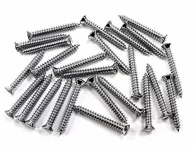 GM Chrome Interior Trim Screws- #8 X 1-1/4  Long- #6 Oval Head- 25 Screws- #281 • $10.95