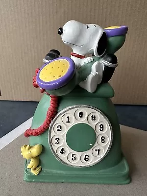 Vintage Snoopy & Woodstock  Coin Bank Telephone UFS • $15