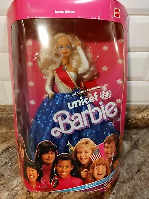 Barbie UNICEF Doll 1989 Blonde Special Edition #1920 NIB 80s Red White And Blue • $38.99