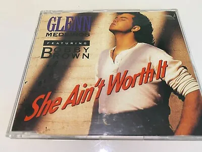 Glenn Medeiros Featuring Bobby Brown She Ain't Worth It MEGA RARE UK CD SINGLE • £30