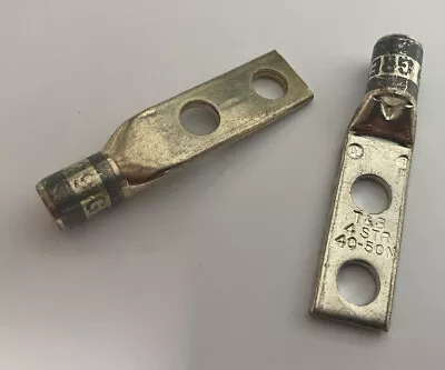 £5.99 • Buy 4 AWG 25mm2  2-hole Cable Crimp Connector Lugs 1/4  6mm 54206 Multi Qty
