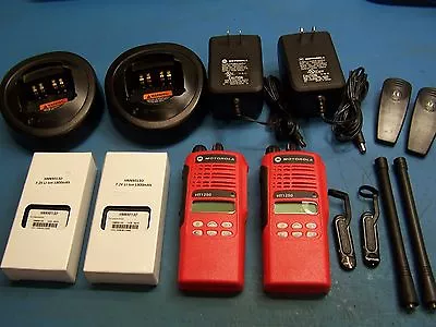 2 Motorola HT1250 VHF AAH25KDF9AA5AN 136-174MHz 128 Channel Mint TESTED  • $600