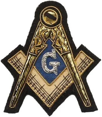 Masonic Master Mason Emblem Bullion Patch Hand Embroidered (me-045) • $12