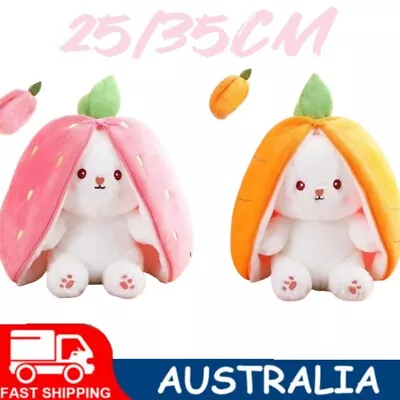 AU Easter Gifts Stuffed Bunny Plush Toys Reversible Floppy Rabbit Hug Kids Gifts • $21.72