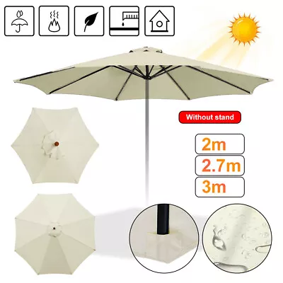 Replacement Fabric Parasol Garden Patio Canopy Cover 2m 2.7m 3m 6 Arm Or 8 Arm • £14.99