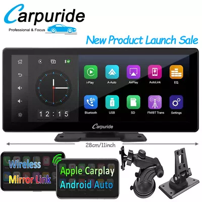 Carpuride W103 Portable Radio Car Stereo Wireless Apple Carplay & Android Auto • $239.99