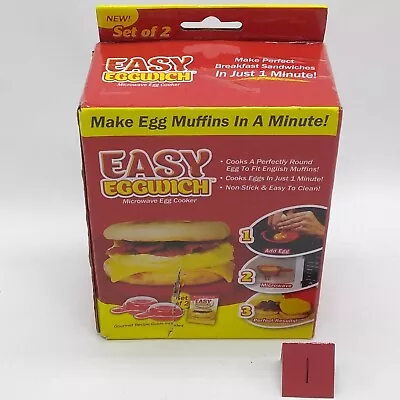 2 Set EASY EGGWICH MICROWAVE EGG MUFFINS COOKER IN A MINUTE-NEW IN BOX • $9.49