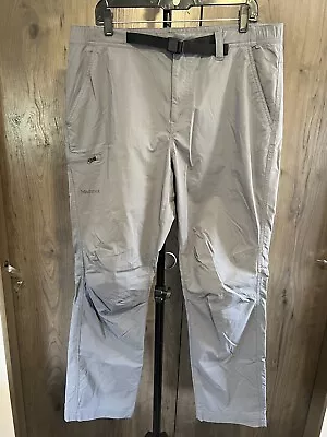 Marmot $109 Gray Mountain Hike Camp Belted Travel Cargo Pants Sz 36x30 XL • $19.89