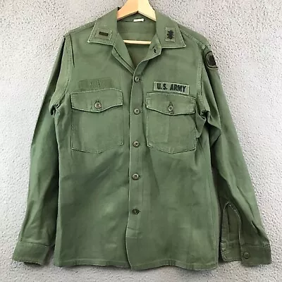 Vintage OG107 Fatigue Shirt Size 15 1/2 X 35 1971 US Army R-60 • $37.99