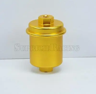 Gold Universal Inline Fuel Filter High Flow 100 Micron Cleanable Stainelss Mesh • $40.24