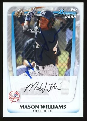 2011 Bowman MASON WILLIAMS Signed Card Autograph AUTO Yankees Reds Rc • $4.59