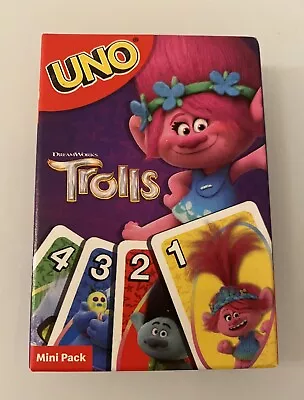 UNO Mini Trolls Card Game Pack Deck McDonalds Happy Meal Toy Mattel Promo 2024 • £2.50