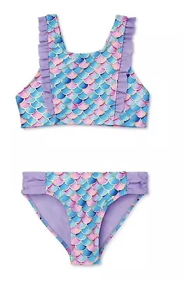 XOXO Girls Mermaid Ruffle Bikini Swimsuit Style XSK109 Size S(4) • $15