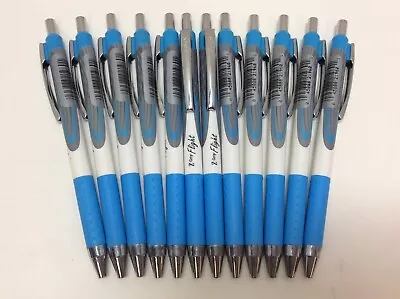 Zebra Pen Z-Grip Flight Retractable Ballpoint Pen 1.2mm. Light Blue 12 Pens • $11.95