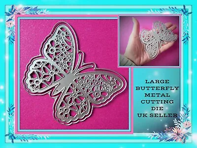 LARGE Butterfly Metal Cutting Die GORGEOUS Insect Crafts Card Making DIY UK  • £5.99