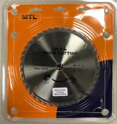 MTL 210mm X 40T X 20mm TCT Circular Saw Blade Thin Kerf Sawblade Cordless Saws  • £24.99