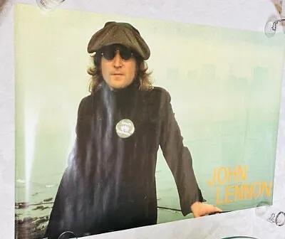 John Lennon Beatles Vintage U.K. Import Portrait Poster NYC Background 24x36 NOS • $59.99