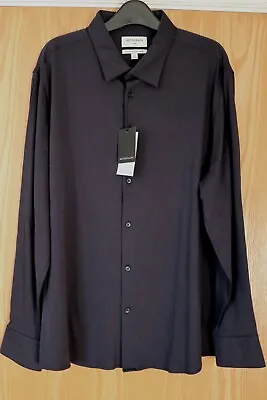 M & S Autograph Dark Navy Luxury Knitted Fabric Shirt BNWT Size 4XL 52-54  Chest • £13.99