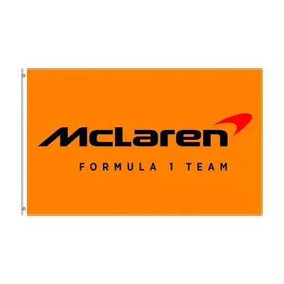 McLaren Banner Flag 3x5Ft Formula 1 Racing Car Flag For Garage Shop Wall Decor • $17