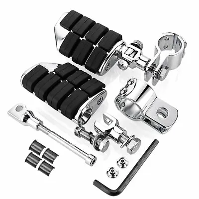 Chrome Highway Foot Pegs 1  ~1.25  For Honda Goldwing 1800 1500 1200 1100 GL1800 • $59.90