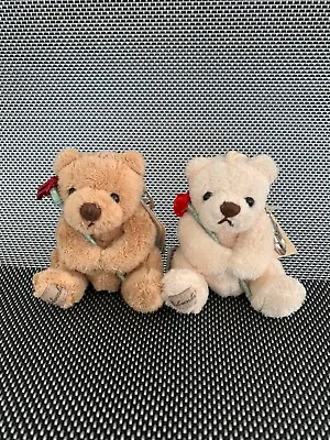 Little Teddy Holding Red Rose Keychains   PETER   By Bukowsk IDesing Pair Of 2 • $9.99