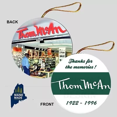 THOM MCAN Christmas Ornament - Vintage Defunct Retail Mall Shoe Store Employee • $6.99