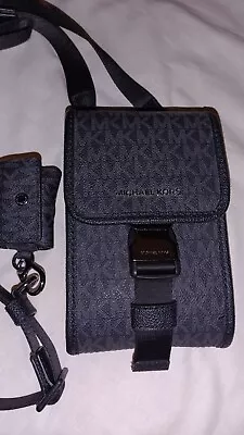 Michael Kors Cooper MK Signature PVC Slingpack Handbag Travel Bag W/ Coin Pouch • $45