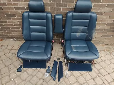 W126 Blue Front Seats & Tracks & More! Rare OEM Mercedes 81-91 560SEL 420SEL • $999