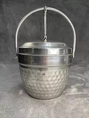 Vintage MCM Hammered Aluminum Ice Bucket • $17.99