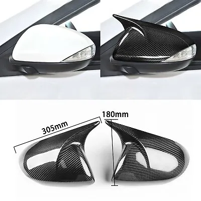 2×For Mazda 3 Axela 2010-2013 Real Carbon Fiber Side Rearview Mirror Caps Cover • $115.48