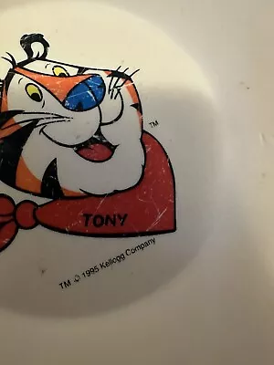 Vintage Tony The Tiger  Cereal Bowl Kelloggs  1995 Retro 90s Plastic • $10