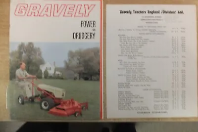 Gravely Garden Tractor Mower Rotavator Sales Brochure Instruction Parts Book Etc • £7.99