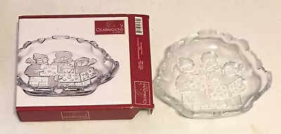 Celebrations By MIKASA NEW 8  X 6.5 Christmas Carolers Glass Candy Dish Or Plate • $8.95