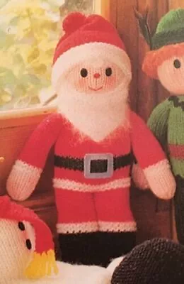 Photocopy Knitting Pattern - Father Christmas Santa Claus Xmas 28cm Tall - 0271 • £2.99