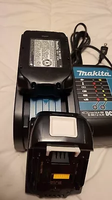 Makita BL1815N 2x Lithium-Ion Batteries And Charger Open Box • $100