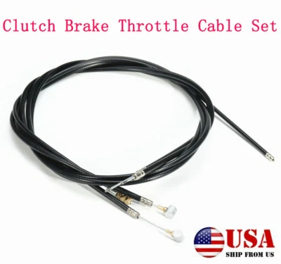 $28.11 • Buy Universal Motorcycle Cable Kit Clutch Cable + Brake Cable + Throttle Cable Set