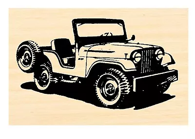 P123 Classic Car Jeep Wrangler Rubber Stamp • $12