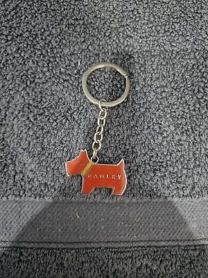 RADLEY Large Red Dog Metal Key Ring Fob Bag Charm  Used • £9