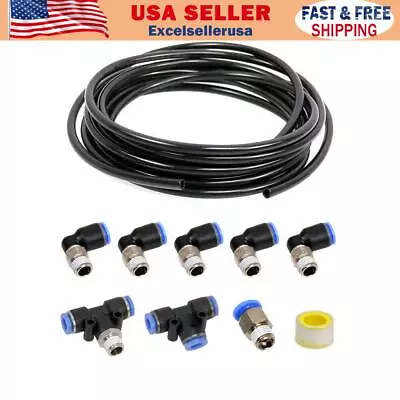 $19.89 • Buy PUSH LOCK Black Vacuum Fitting Kit Turbo Wastegate & Solenoid For Turbo Vehicles