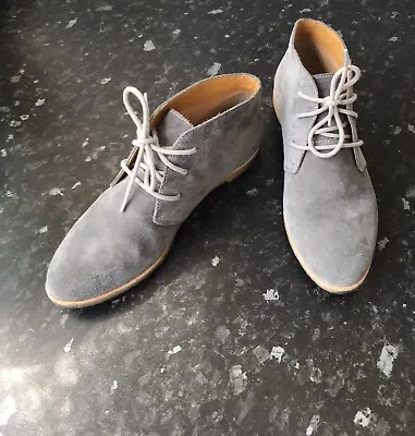 £29.99 • Buy Clarks Originals Grey Suede Lace Up Desert Ankle Boots Shoes Size 6 / 39.5