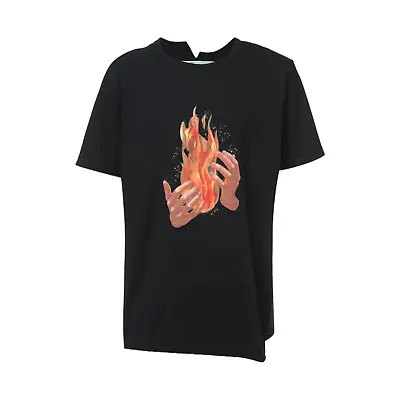 Off-White Black Flames In Hands T-Shirt Size XL • £172.23