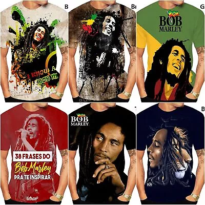 Unisex Bob Marley Inspired T Shirts Reggae T-Shirt Jamaican Ragga Tee Top Gift • £8.98