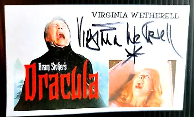 Virginia Wetherell  Bram Stoker's Dracula  Autographed 3x5 Index Card • $5.95