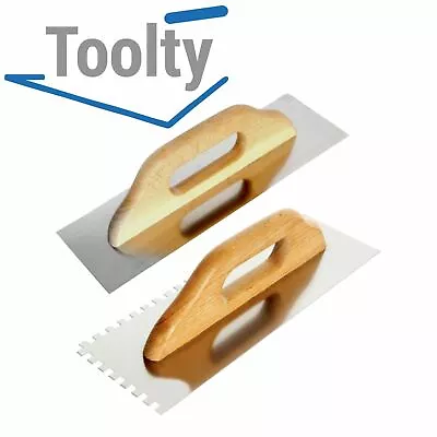 £8.95 • Buy Toolty Square Notched Trowels Stainless Steel Tiling Grout Float Spread Trowel