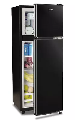 Two Door Mini Fridge And Freezer Compact Home Office Dorm RV Bar 4.0 Cu Ft Black • $219.99