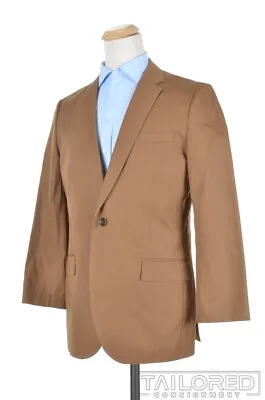 J. CREW Ludlow Carmel Beige 100% Cotton Mens Blazer Sport Coat Jacket - 42 L • $70